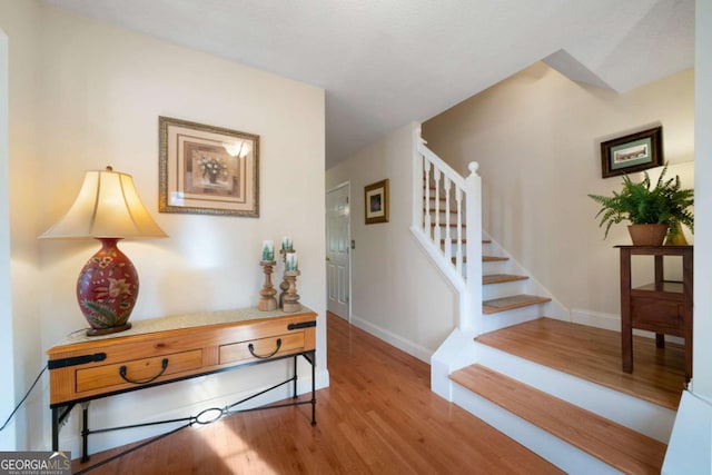 foyer featuring light hardwood / wood-style floors