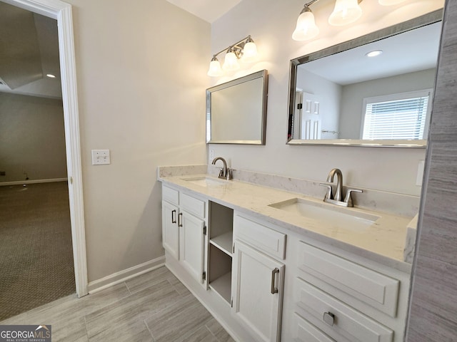 bathroom with vanity