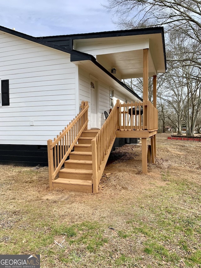 exterior space with a deck