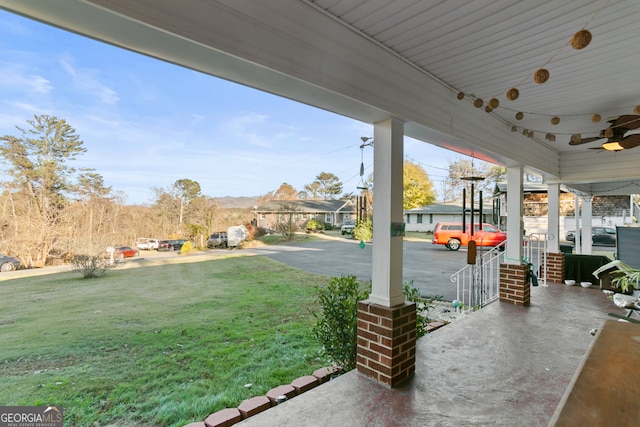 131 Logan Cir, Ellijay, GA 30540 - view of patio with ceiling fan