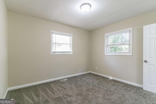 empty room with carpet floors and a healthy amount of sunlight