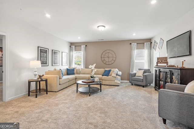 view of carpeted living room