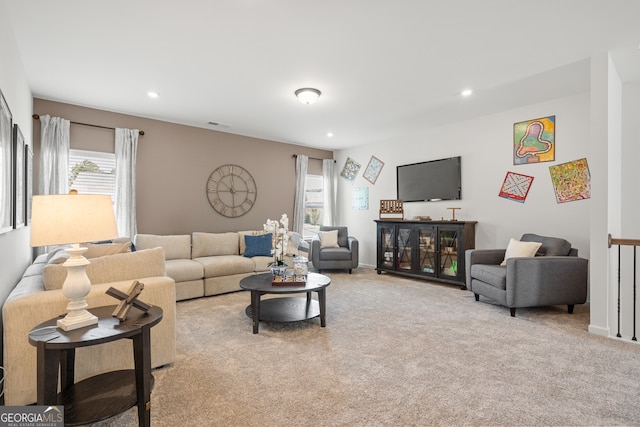 view of carpeted living room