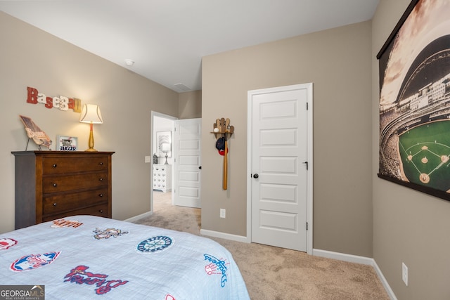 view of carpeted bedroom