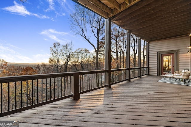 view of wooden deck