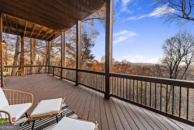 view of wooden terrace