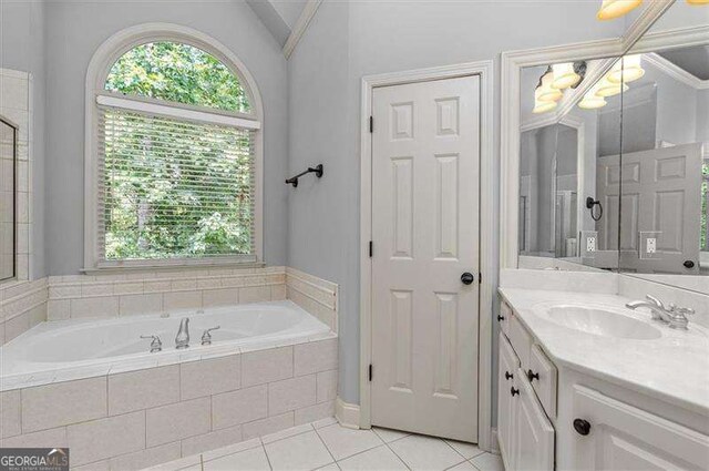 bathroom with independent shower and bath