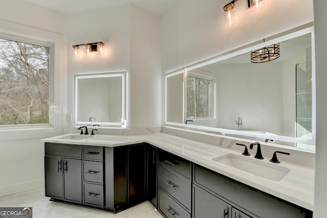 bathroom featuring vanity