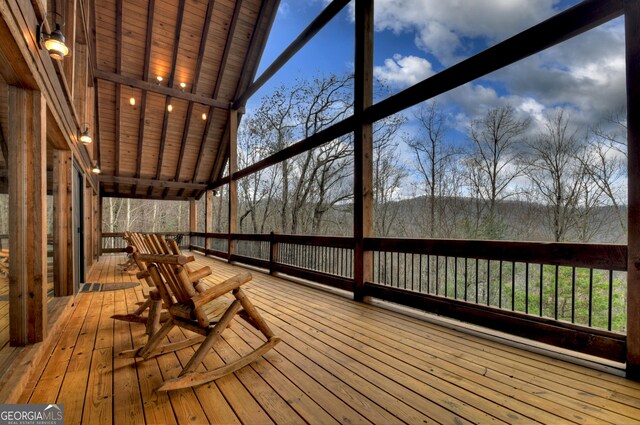 view of wooden terrace