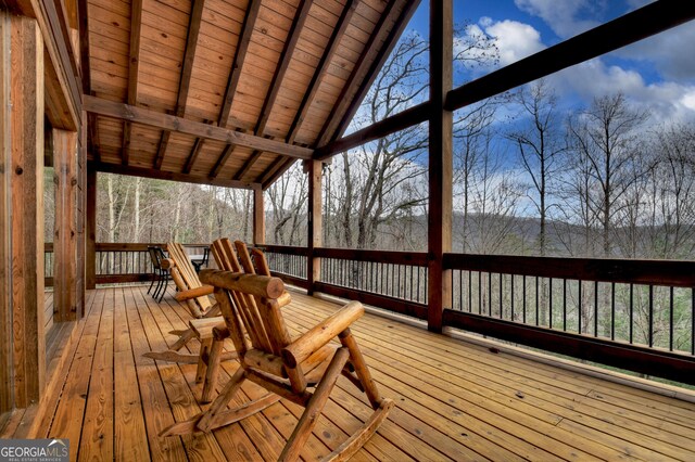 view of wooden deck