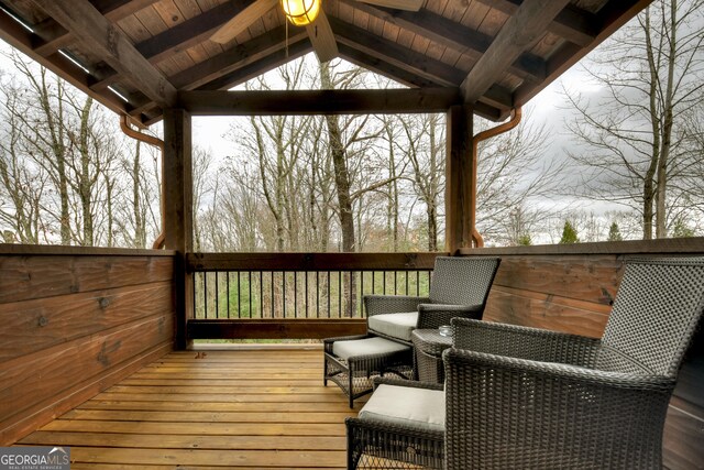 view of wooden terrace