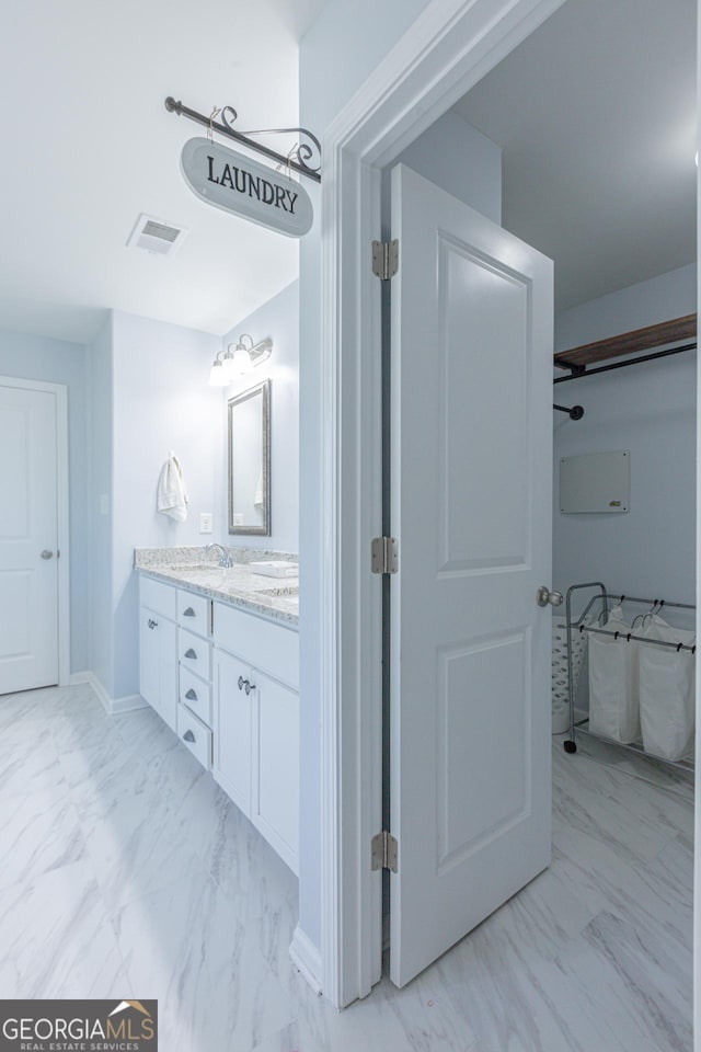 bathroom featuring vanity