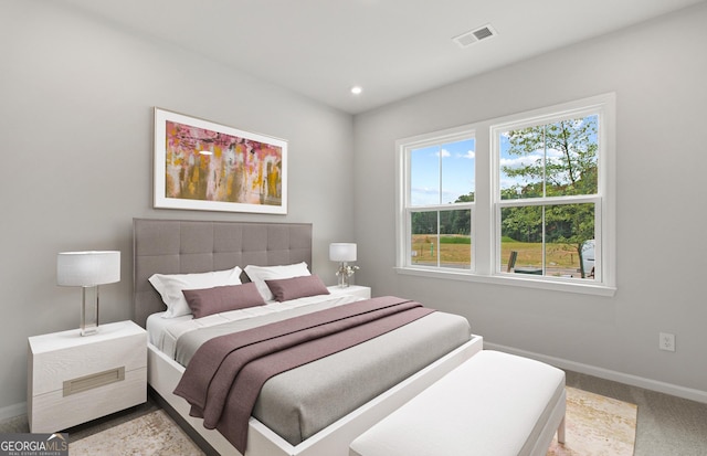 view of carpeted bedroom