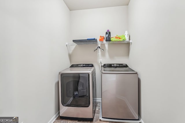 laundry area featuring separate washer and dryer