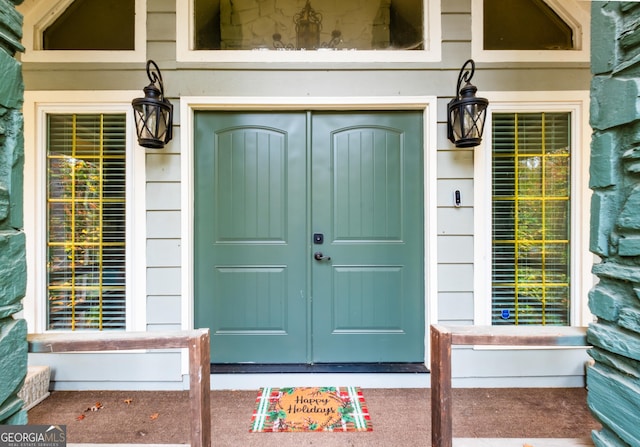 view of exterior entry