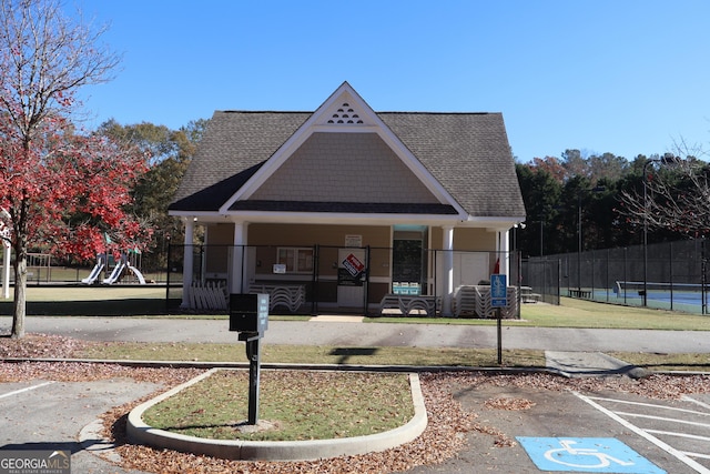 view of front of home with a porch