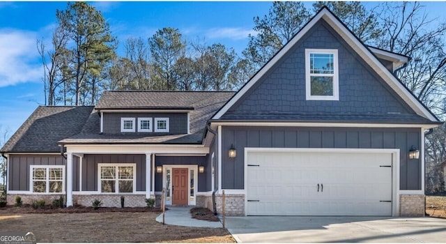 craftsman-style home featuring a garage