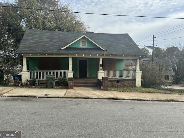 bungalow-style house featuring a porch