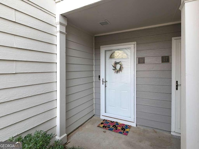 view of doorway to property