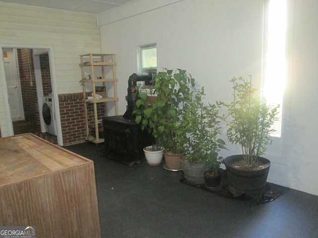 interior space featuring washer / clothes dryer