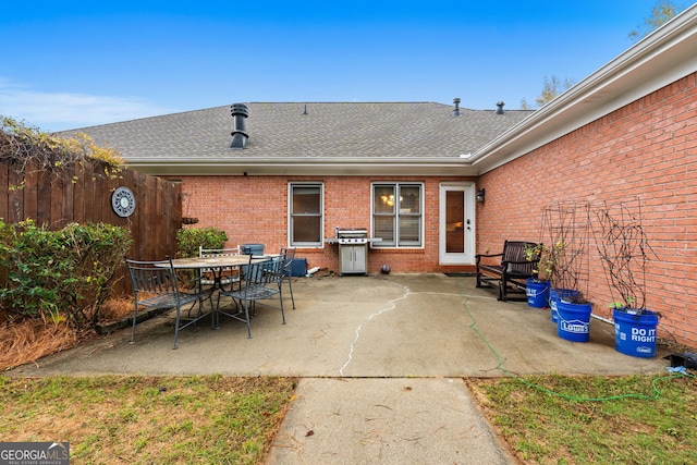 view of patio featuring grilling area