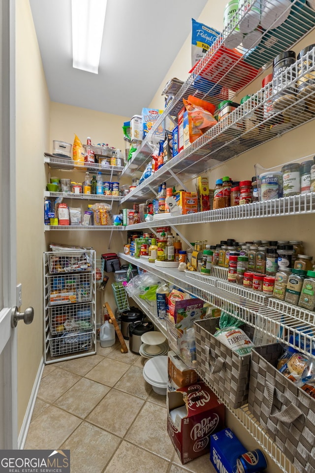 view of pantry