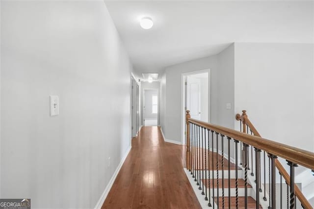 hall featuring wood-type flooring