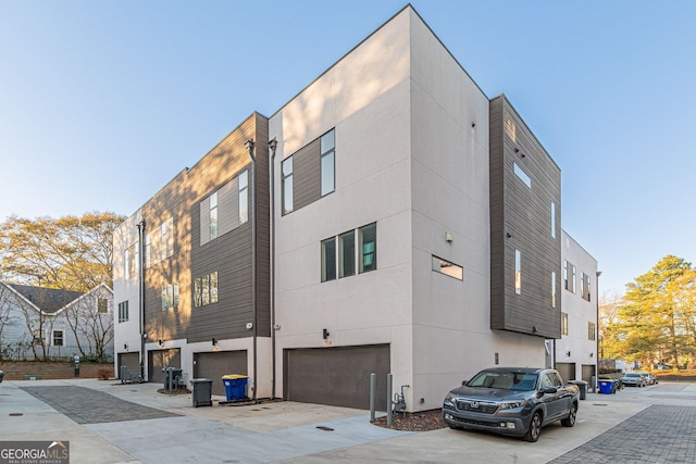 view of home's exterior featuring a garage