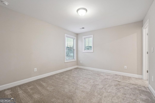 view of carpeted empty room