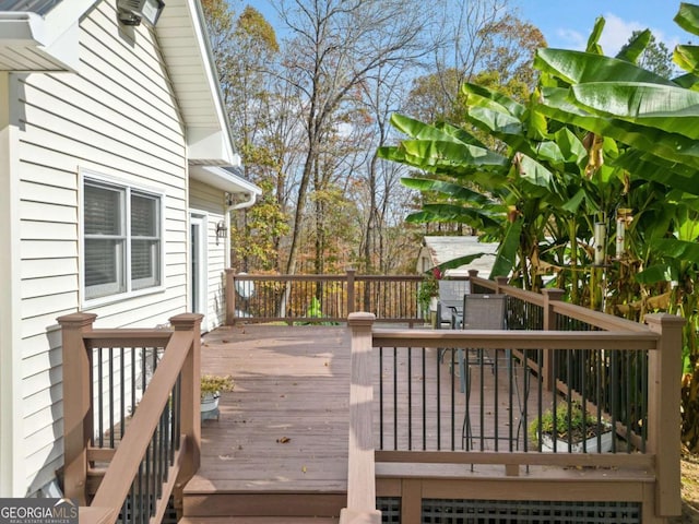 view of wooden deck