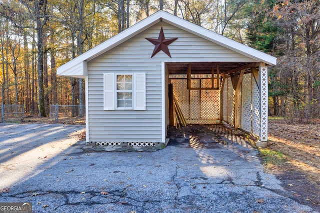 view of outbuilding