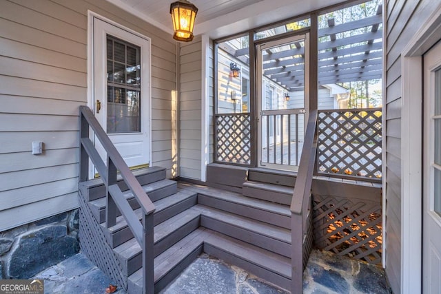 view of doorway to property