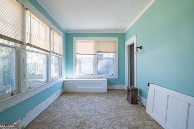 interior space with a healthy amount of sunlight and crown molding