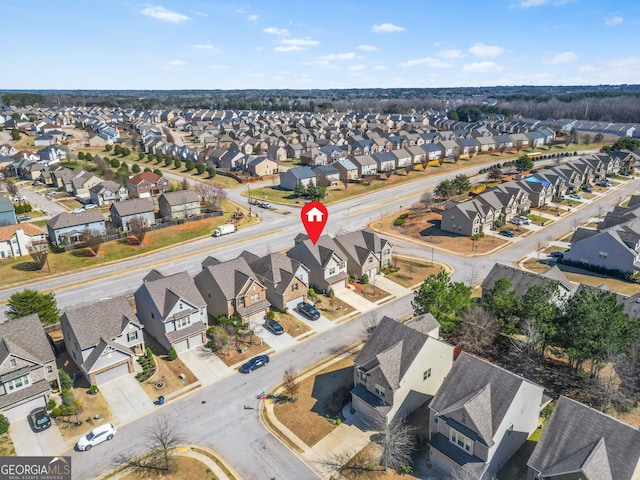 birds eye view of property featuring a residential view