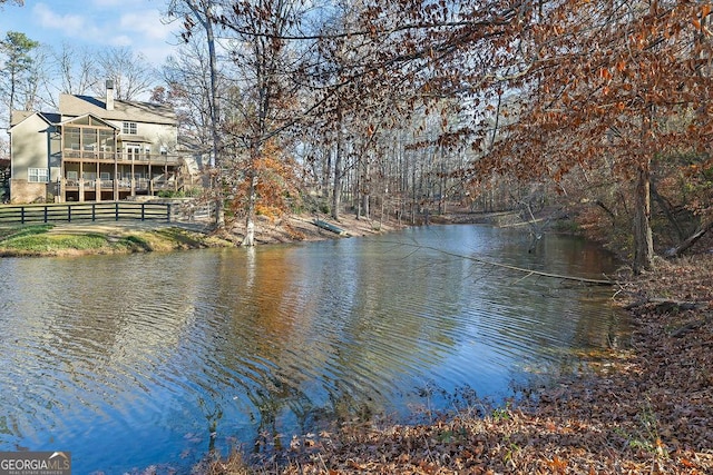 view of water feature