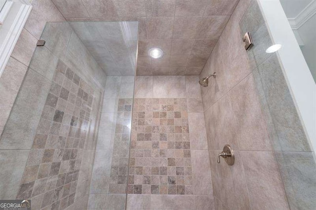 room details with a tile shower