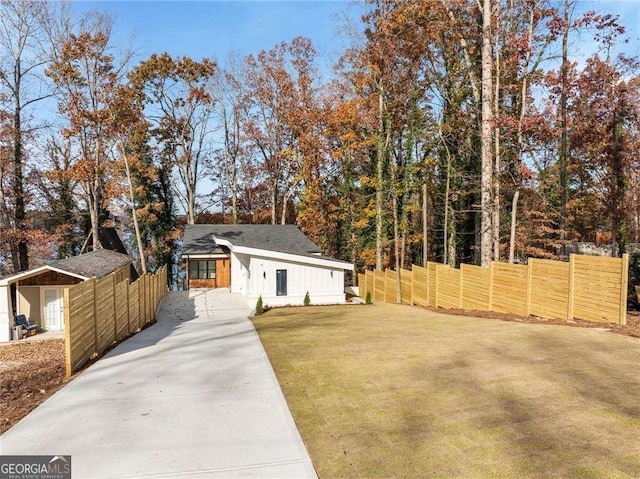 modern home featuring a garage