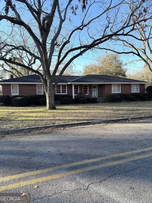 view of single story home