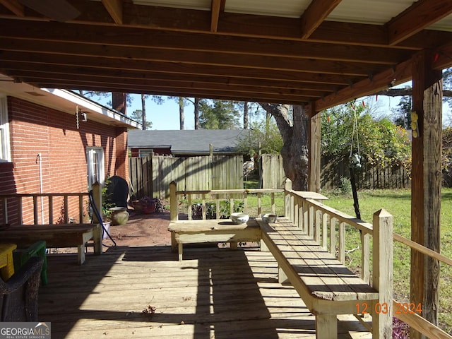 view of wooden terrace