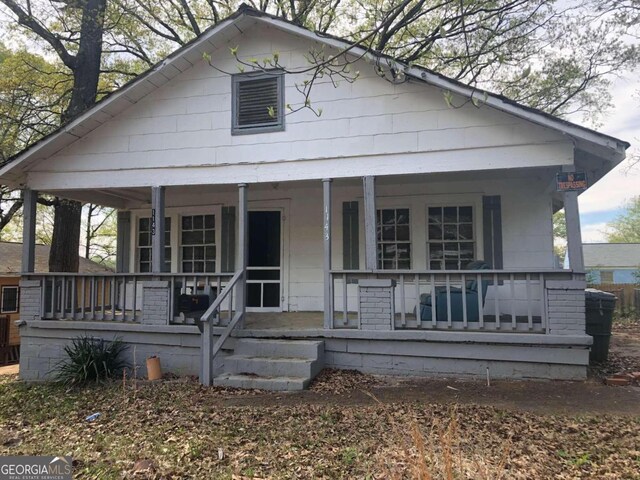 bungalow with covered porch