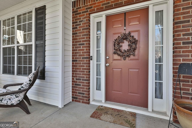 view of doorway to property