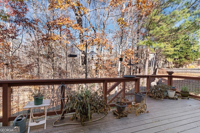 view of wooden terrace