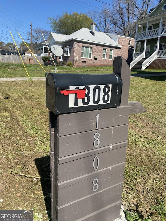 exterior details featuring mail boxes