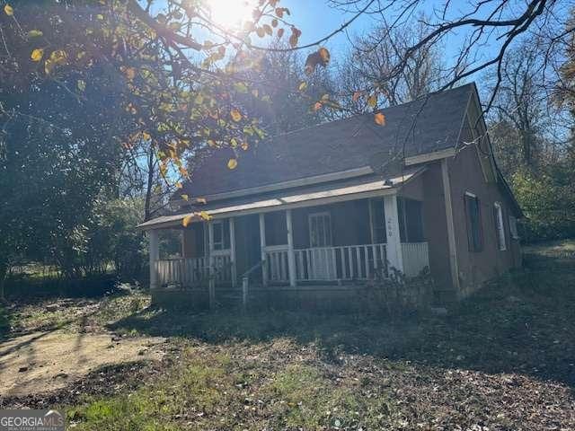 exterior space with covered porch