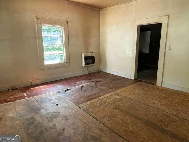 empty room with heating unit