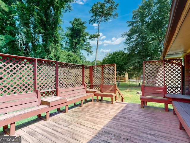 view of wooden terrace