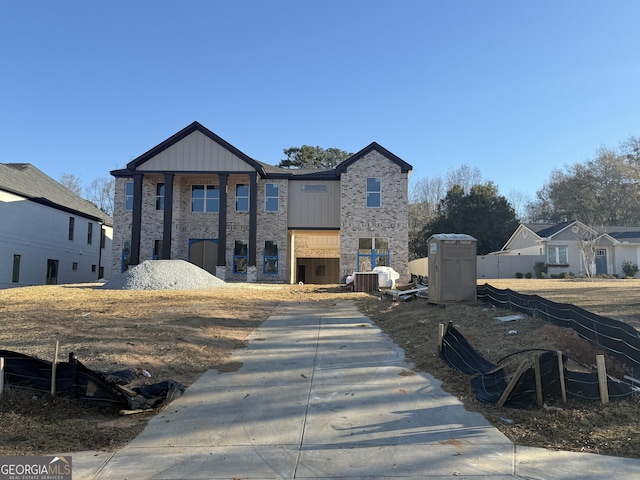 view of front of house with central AC