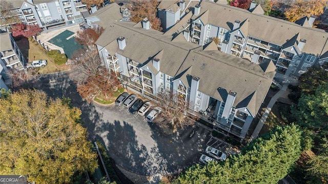 drone / aerial view featuring a residential view