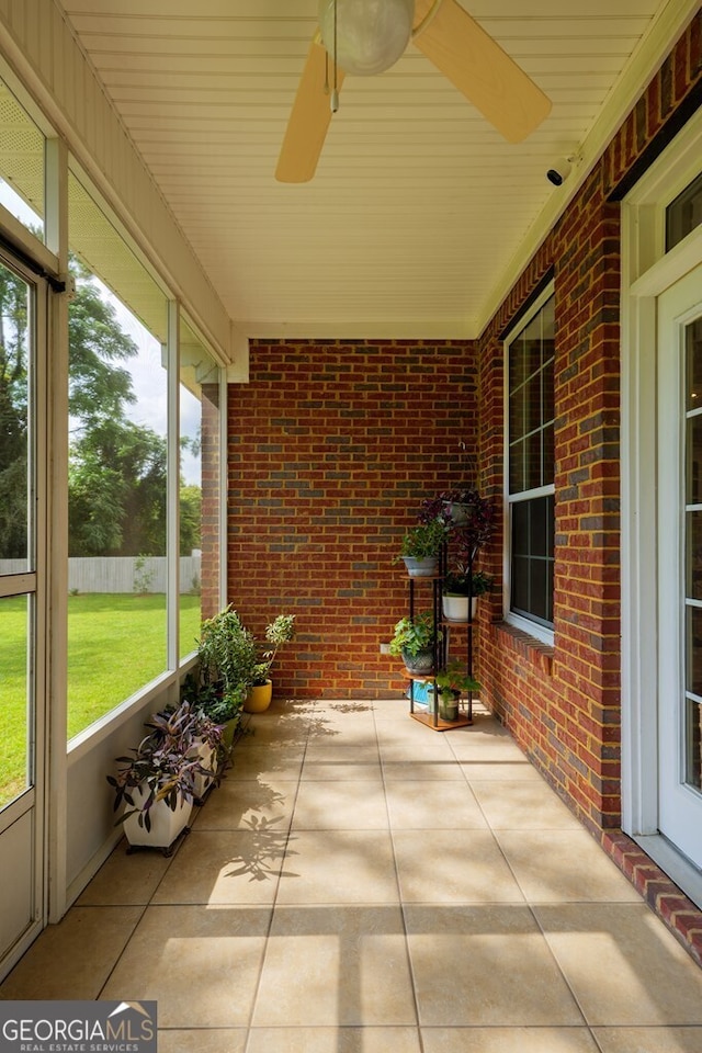 3798 Bermuda Run Dr, Valdosta, GA 31605 - view of patio with a ceiling fan