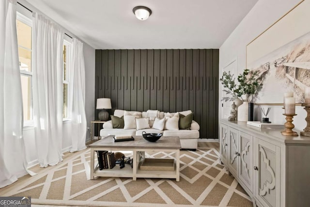 living area with a healthy amount of sunlight